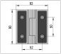 Preview: Duschtürband Avila Glas-Glas 180° für 6 - 10 mm Glasstärke